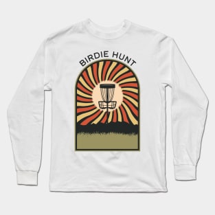 Birdie Hunt | Disc Golf Vintage Retro Arch Mountains Long Sleeve T-Shirt